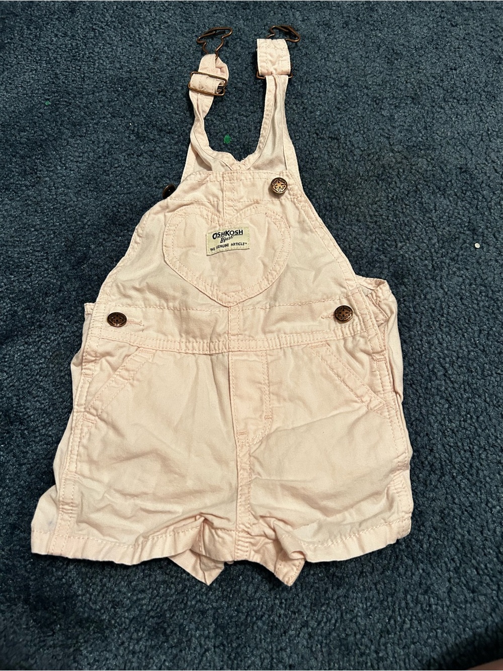 OshKosh B'gosh Light Pink Baby Girls Short Overalls